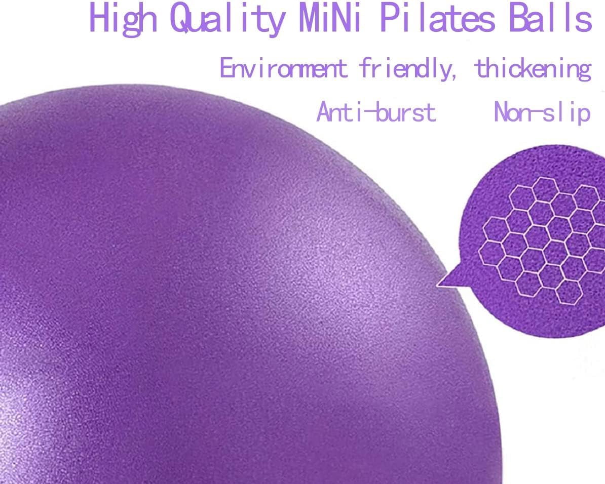 BESSERITE Small Yoga Exercise Ball – Strengthen Core, Improve Balance & Flexibility – Comes with Air Pump
