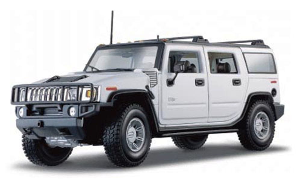 Hummer H2 SUV, White - Maisto Premiere 36631 - 1/18 Scale Diecast