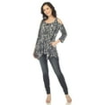 thumbnail image 5 of White Mark Women's Snake Print Cold Shoulder Tunic, 5 of 6