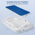RichYa Inflatable Toddler Travel Bed 62x40x12 with 4 Safety Bumpers