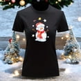thumbnail image 3 of Playera Blusa Con Estampado De Muñeco De Nieve Navidad Color Negro Talla Chica Marca Emil SaEs, 3 of 4