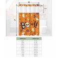 thumbnail image 6 of No Hook Shower Curtain with Snap in Liner, Halloween Skeleton Pumpkin Ghost Candy Graffiti Hotel Shower Curtains for Bathroom, Washable Shower Curtain Liner Set with Mesh Top Window, 72"x84", 6 of 6
