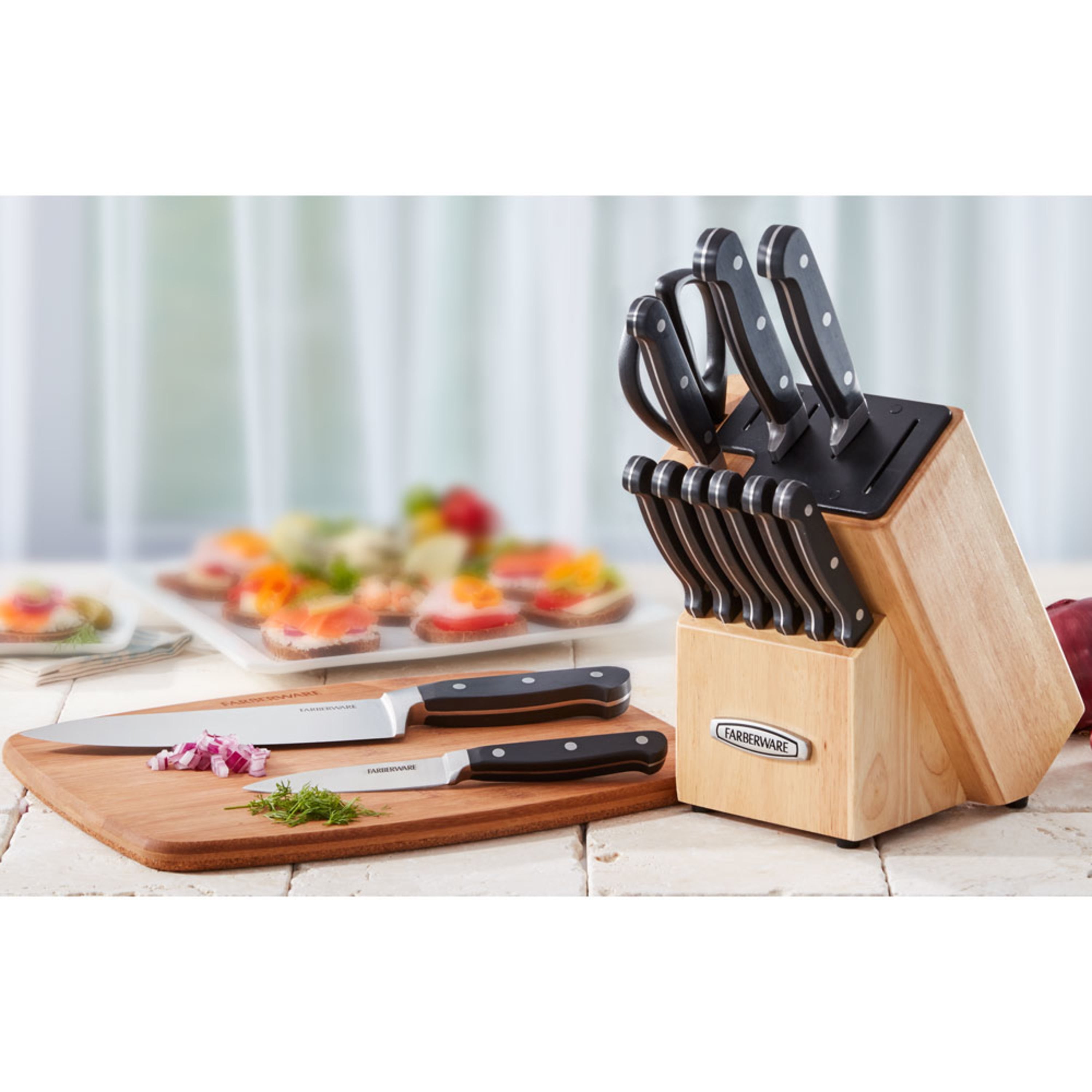 Farberware 13Piece Edgekeeper Triple Riveted Cutlery Set