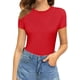 thumbnail image 2 of Xishao Women's Round Neck Short Sleeve T Shirts Basic Bodysuits Xishao ropa, 2 of 2