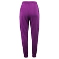 thumbnail image 3 of A2Y Women's Soft Fleece Drawstring Elastic Waist Stretch Pockets Joggers Sweatpants Dark Plum M, 3 of 3