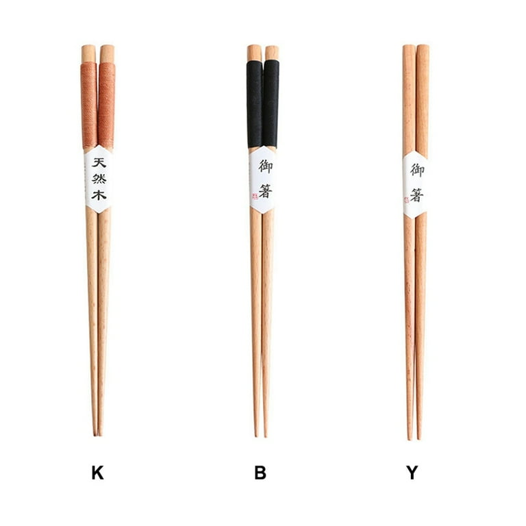 1 Pair Handmade Bamboo Japanese Natural Wood Chopsticks Sushi Food Wooden  Chop sticks 