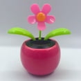 thumbnail image 2 of Desk Dancing Solar Toy - Flipping Animal Solar Powered Toys Dashboard Office Desk Home Decor - Pink Flower, 10.5x6.5x11.3cm, 2 of 8