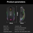 thumbnail image 6 of REDRAGON Lonewolf G105 RGB USB Wired Gaming Mouse 8000 DPI 8 buttons mice Programmable ergonomic For Computer Laptop PC Gamer, 6 of 6
