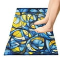 thumbnail image 2 of Abstract Blue and Yellow 39x20" Bath Mat Carpet, Absorbent and Non-Slip for Kitchen or Bathroom, Quick-Drying, 2 of 8