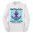 thumbnail image 2 of Wild Bobby Faith Hope Love Breast Cancer Awareness Anchor Breast Cancer Awareness Men Long Sleeve Shirt, White, Small, 2 of 6
