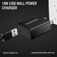 thumbnail image 2 of Cargador de pared USB C AVAPOW 18W de carga rápida negro, 2 of 5