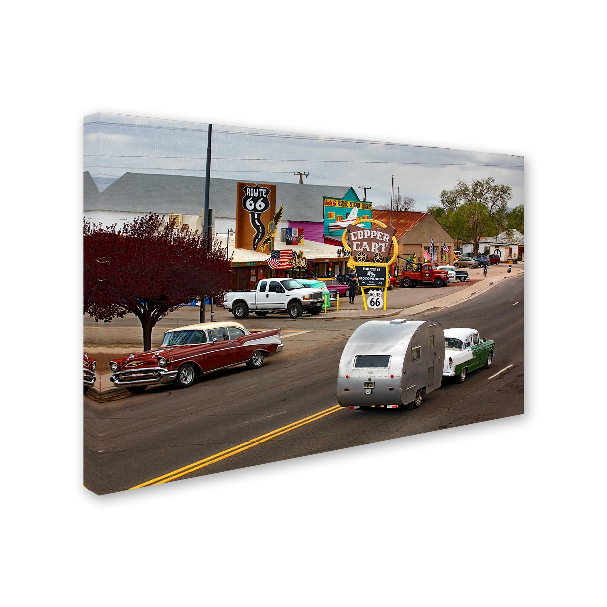 Trademark Fine Art 'Rt 66 Fun Run Motoporium' Canvas Art by Mike Jones Photo