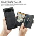 thumbnail image 7 of Detachable Wallet Case for Google Pixel 6 Pro 5G 2021, Allytech PU Leather Credit Card Slot Holder Kickstand Flip Magnetic Snap 2 in 1 Functional Wallet Case for Pixel 6 Pro (6.7"), Black, 7 of 7