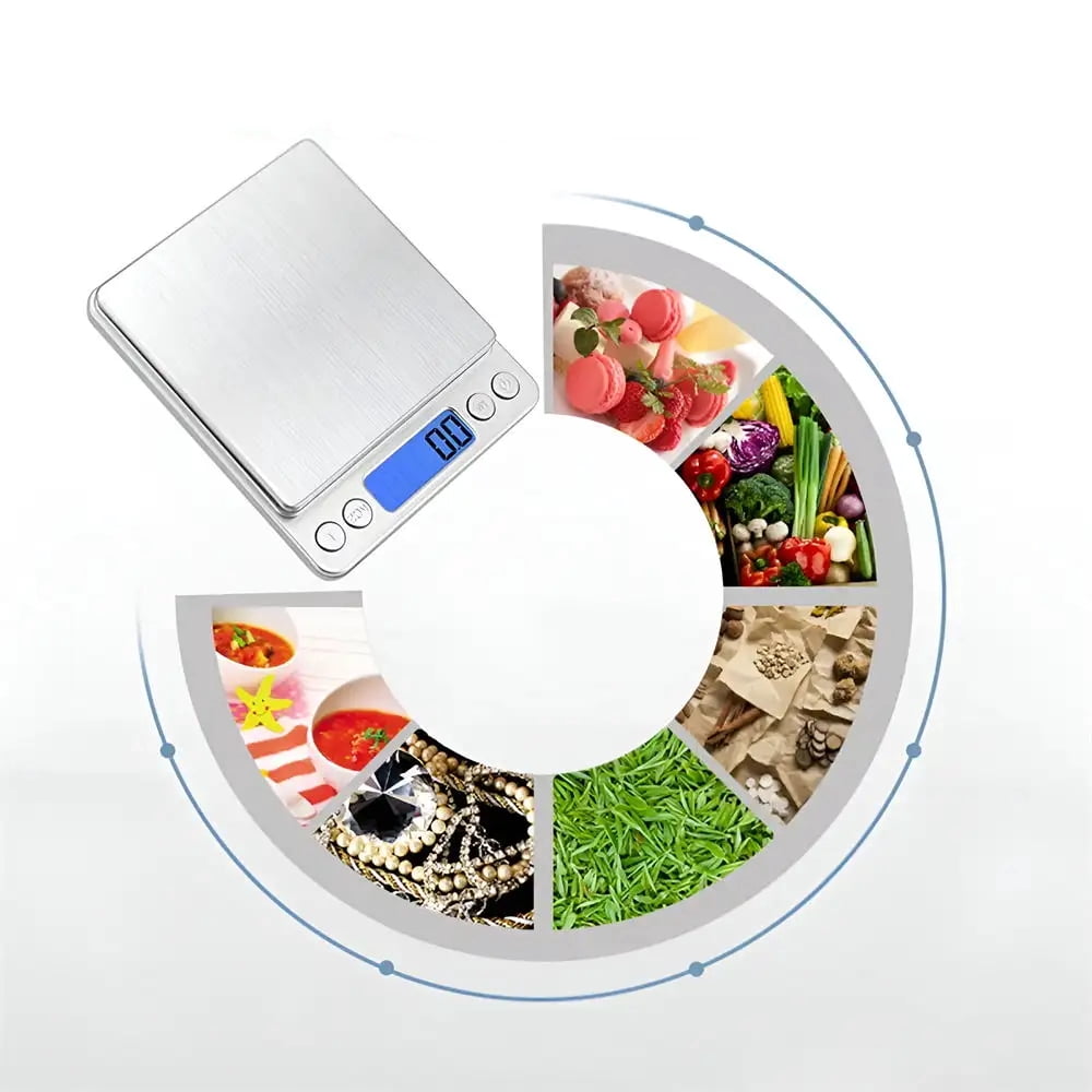 Knubmt Food Scale Digital Kitchen Scale 1000g/0.1g Gram Scales Weight Food Coffee Scale Digital Scale for Cooking, Baking, Battery Powerd(Battery Not Included)