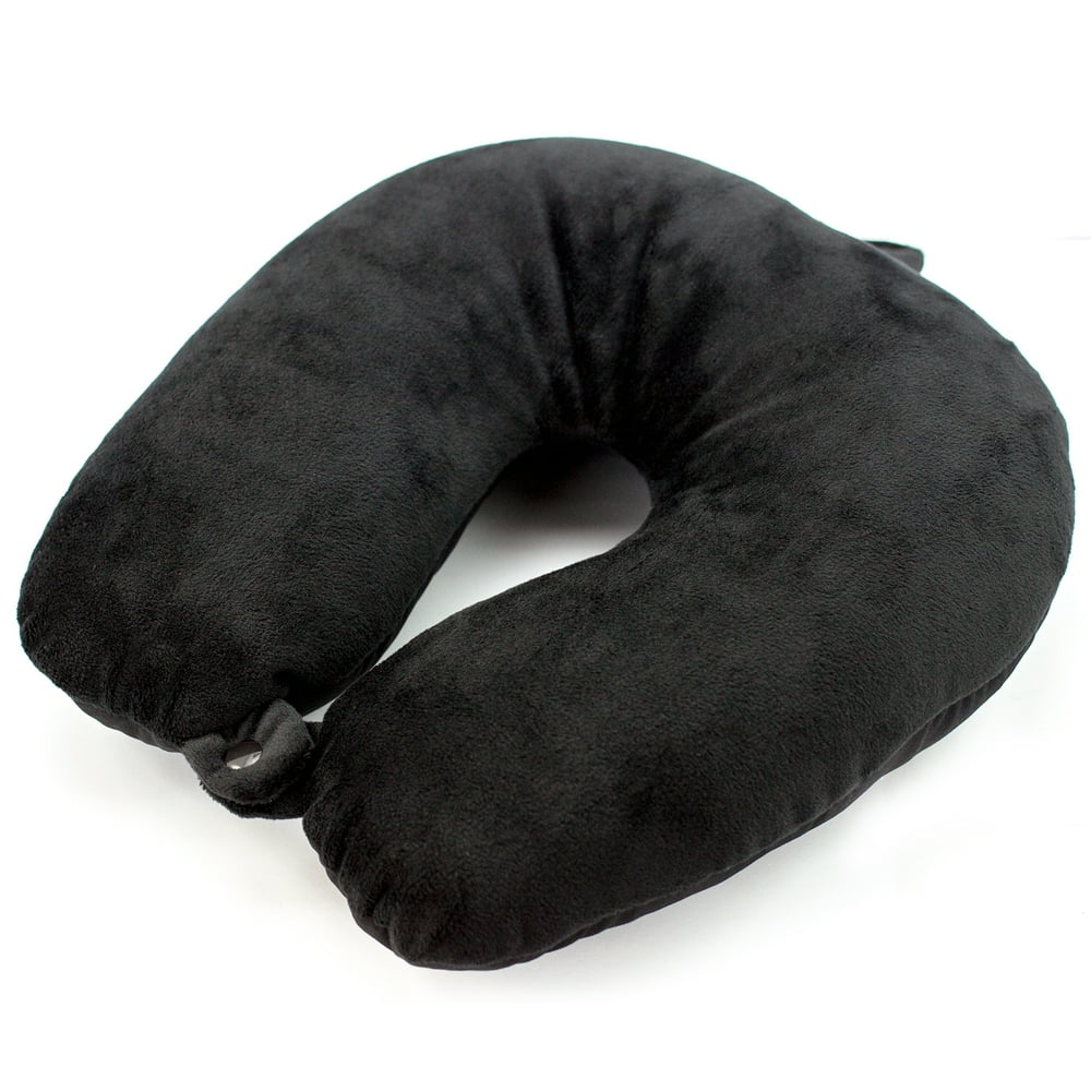 Microbeads Neck Pillow for Supportive Comfort Black