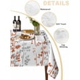 thumbnail image 2 of Orange Grey Botanical Table Cloth, Waterproof Tablecloth for Rectangle Tables, Spring Floral Summer Farmhouse Reusable Washable Fabric Table Cover for Restaurant Kitchen Dining Tables 54"x108", 2 of 9