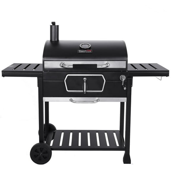 Royal Gourmet 30" CD2030AN Deluxe Charcoal Grill, BBQ Smoker Picnic Camping Patio Backyard Cooking, Black