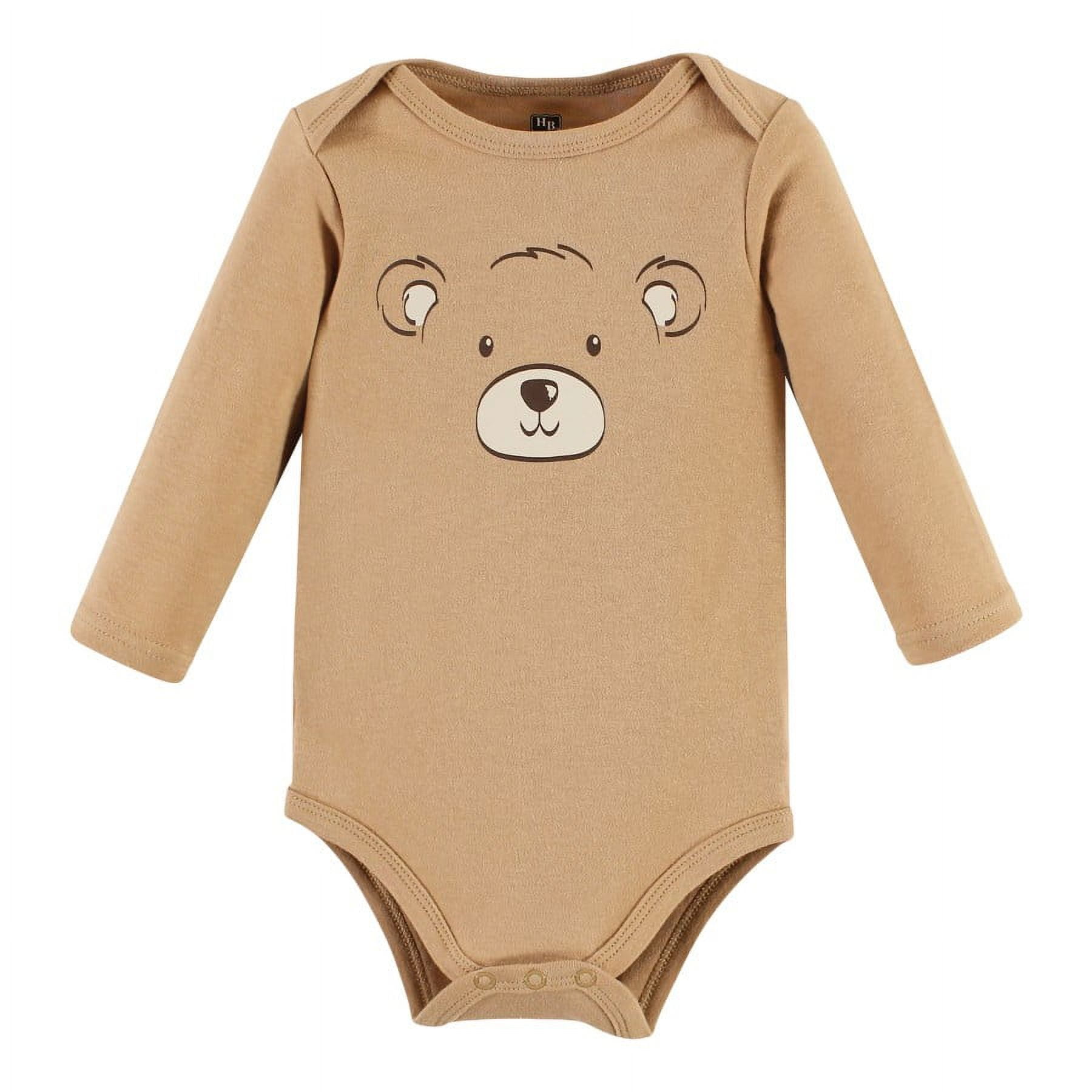 Hudson Baby Cotton Long-Sleeve Bodysuits, 3- Pack, Newborn- 24 Months