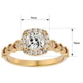 thumbnail image 5 of SuperJeweler 1 1/3 Carat Cushion Shape Moissanite Engagement Ring In 14 Karat Yellow Gold For Women, 5 of 6