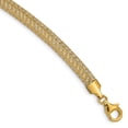 thumbnail image 3 of Leslie's Real 14kt Two-tone Polished Mesh Stretch Necklace; 18 inch; for Adults and Teens; for Women and Men, 3 of 4