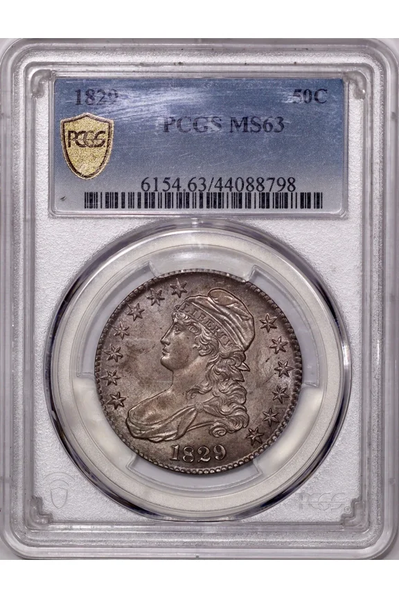 1829 Capped Bust Half Dollar PCGS MS63 - Great Type Coin!