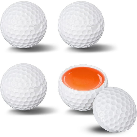 Golf Ball Shaped Shot Glass Set of 4, 2-ounce Golf Ball Shot Glass, White