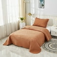 thumbnail image 3 of MarCielo  3 Piece Cotton Oversized Bedspread Quilt Set Tmonica Royal Orange - Twin, 3 of 6