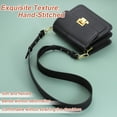 thumbnail image 5 of PU Leather Purse Strap, 41.7"-45.3" Adjustable Crossbody Replacement Straps 1.5" Width for Handbags, Shoulder Bag (khaki, Black Clasp), 5 of 6