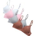 thumbnail image 3 of dELiA*s Girls Training Bra Soft Molded Microfiber Bralette Wire-Free Girls a-Cup Bras 4 Pack, 3 of 7