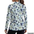 thumbnail image 2 of Jeiento Women's Fish Camo Golf Shirts, Long Sleeve Outdoor Leisure Tops, V Neck Moisture Wicking Quick Dry Sun Protection Top for Fishing, Daily Wear and Outdoor Sports, 2 of 7