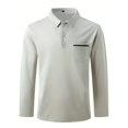 thumbnail image 3 of Birdeem Chemise Décontractée Unie à Col Rabattu pour Hommes, Mode à Manches Longues, 3 of 12