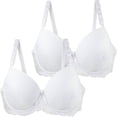 thumbnail image 2 of Gymayou 2 Pack Women Lace Minimizer Bra Set Underwire Full Coverage Anti Sag Gathered Support Bra for Large Bust Blue 100B, 2 of 4