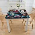 thumbnail image 3 of BANET , Summer Nautical Theme Starfish Shell Fishnet Non Slip Heat Resistant Linen Fabric table cover, Washable Holiday Party Dining Table Mats for Coastal Home Kitchen Decor White, 3 of 7