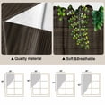 thumbnail image 5 of Spring Leaves Swag Curtains for Kitchen/Bedroom/Living Room, Pastoral Garden Botanical Brown Wooden Scalloped Curtains 63 Inch Long, Window Swag Topper Curtains Valances 2 Panels Set 36"x63", 5 of 8