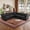 Black, variant on YWEN 99" L-Shaped Luxury PU Leather Chesterfield Sectional Sofa with Rolled Arms and Nailhead, Mid-Century Style Oversized 5-Seater Button Tufted Couch, Easy Assembly, for Living Room