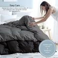 thumbnail image 6 of ROYALE LINENS Reversible Comforter - Full Size Duvet Insert - All Season Soft Quilted Comforters with 8 Corner Tabs - Down Alternative Bedding Comforter - Duvet Insert (Black/Charcoal, Full 82"x86"), 6 of 9