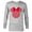 Athletic Heather, variant on Disney Minnie Mouse Icon Filled with Hearts - Long Sleeve T-Shirt for Men - Customized-White