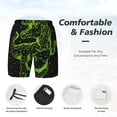thumbnail image 3 of Fotbe DINOSAUR IN SPACE Traje de Baño para Hombre – Shorts de Natación de Secado Rápido con Forro y Bolsillos-Small, 3 of 6