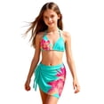 thumbnail image 3 of Shadoumai Girls Tankini Swimsuits Size 12 Cute Ruffle Bikini Sets Adjustable Strap Tankini for Girls 2pcs Ruched Side Beach Skirt Cute Ruched Bathing Suit, 3 of 5