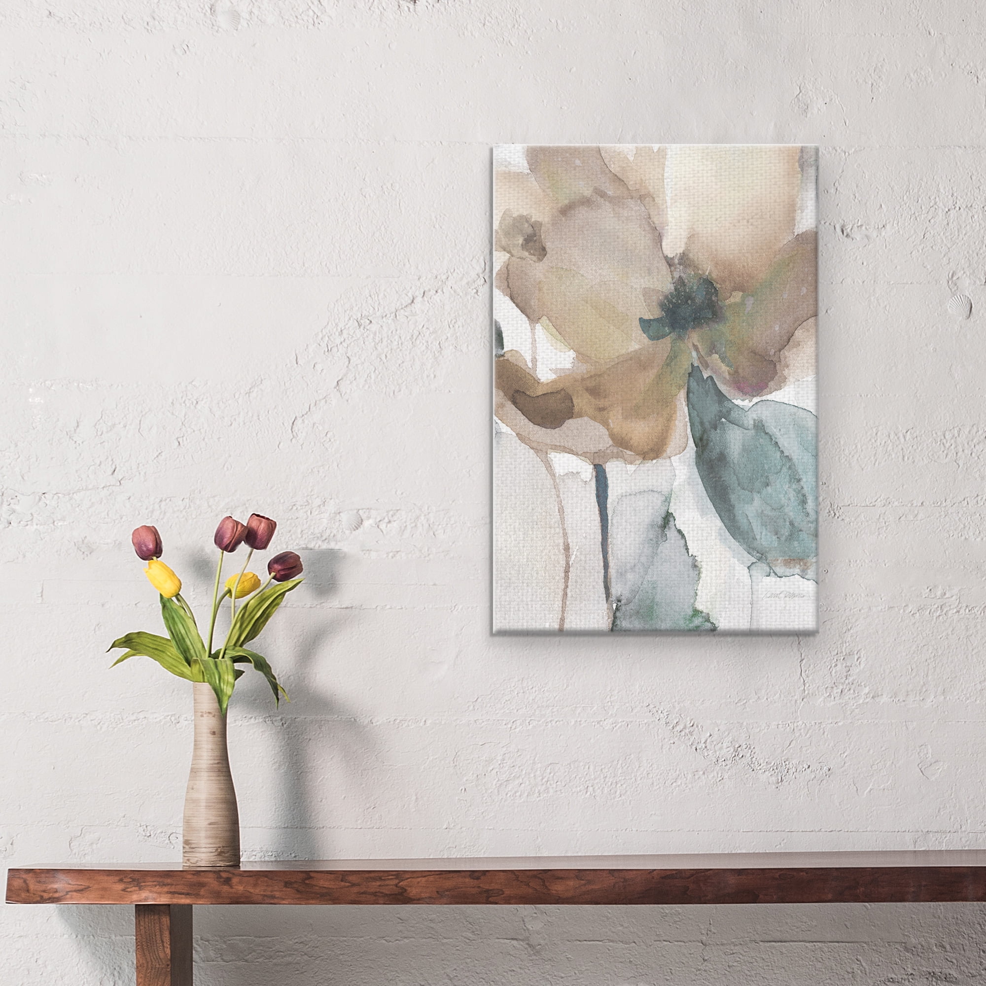 Masterpiece Art Gallery Watercolor Poppy I by Carol Robinson Canvas Art Print 24" x 36"