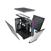MONTECH, KING 95 Dual-Chamber ATX Mid-Tower PC Gaming Case, High-Airflow, Toolless Panels, Sturdy Curved Tempered Glass Front and Side Panel, ARGB Lighting, Black