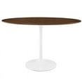 thumbnail image 2 of Modway Lippa 48" Oval MDF Wood Veneer Grain Dining Table in Walnut, 2 of 8