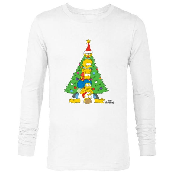 The Simpsons Family Christmas Tree Holiday - Long Sleeve T-Shirt for Men – Customized-White