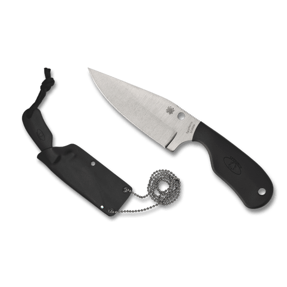 Spyderco Knives Subway Bowie FB48PBK Fixed Blade Knife Stainless Black FRN