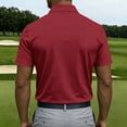 thumbnail image 5 of Mens Golf Polo Shirts 2026 Casual Short Sleeve T-Shirts Moisture Wicking Button Down Classic Fit Solid Tees, L, 5 of 6