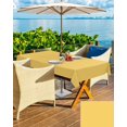 thumbnail image 5 of Yellow Outdoor Tablecloth with Umbrella Hole and Zipper, Solid Color Table Cover for Rectangle Tables Waterproof Tabletop Collection for Patio, Garden, Picnic, Camping 60 x 102 inch, 5 of 6
