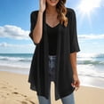 thumbnail image 2 of LIaqionyy Womens Soft Cardigans Summer Lightweight 3/4 Sleeve Cardigan Open Front Casual Loose Cover up Clothes, 2 of 7
