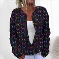 thumbnail image 2 of Tnhcen Women's Halloween Long Sleeve Button Down Cardigan Knit Top Plus Size Ribbed Sweater Loungewear Casual Fall Outerwear Matching Family Outfit S-3XL, 2 of 5