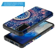 Samsung Galaxy A51 Case (NOT FOR 5G Version), Rosebono Slim Hybrid Dual Layer Shockproof Hard Cover Graphic Fashion Cute Colorful Silicone Skin Cover Armor Case for Samsung Galaxy A51 (Mandala)