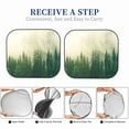 thumbnail image 6 of Bingfone Fog Forest Print 2-Piece Sun Shade Front Windshield - Foldable Car Front Window Sunshades For Most Sedans Suv Truck - Medium, 6 of 7